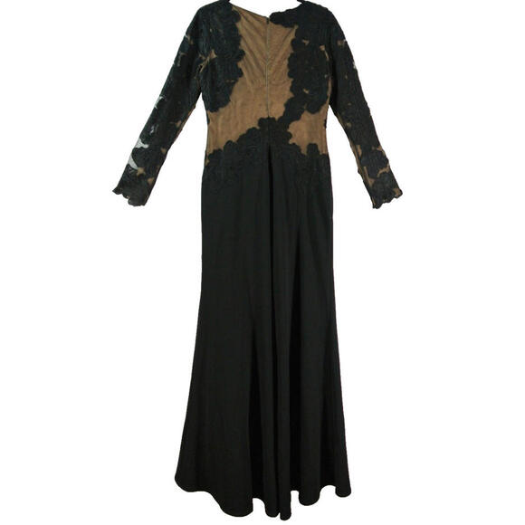 NEW, Tadashi Shoji Caselle Embroidered Illusion Bodice Gown Sz 8 #MD281 - Picture 7 of 11